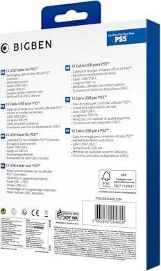 Actual product image Bigben USB-C cable (PS5)