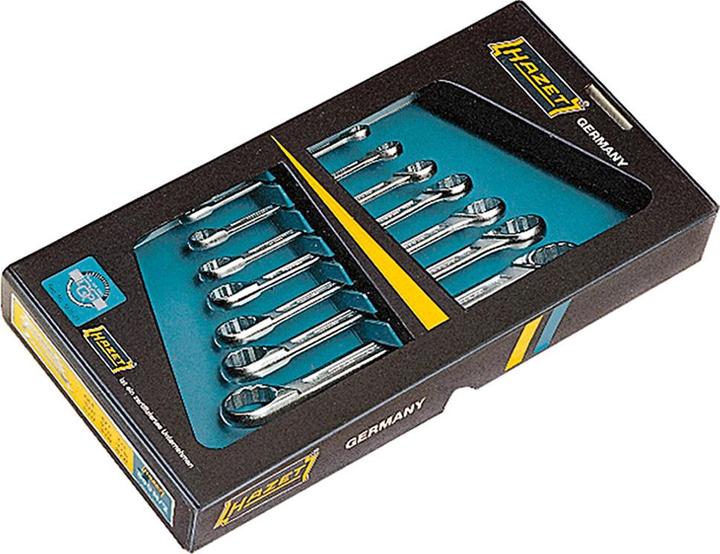 Produktbild HAZET Doppel-Ringschlüssel Satz 610N/8 ∙ Aussen Doppel-Sechskant-Tractionsprofil ∙ 6 x 7 - 21 x 22 ∙…