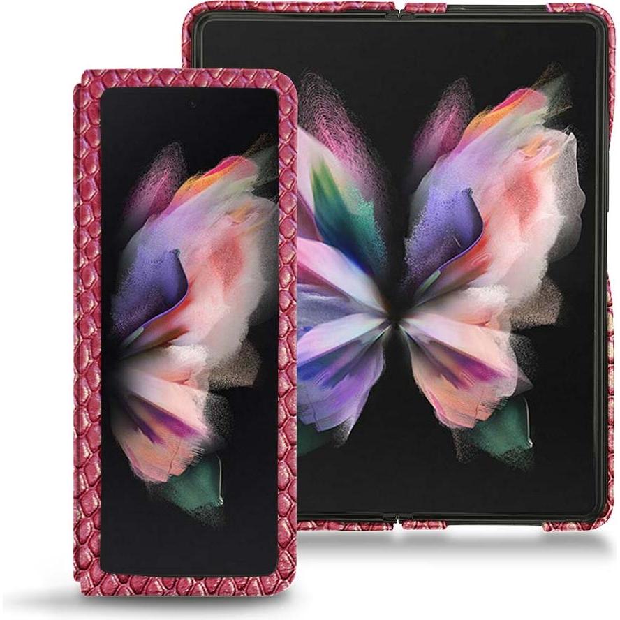 Noreve Lederschutzhülle (Samsung Galaxy Z Fold3), Smartphone Hülle, Rosa