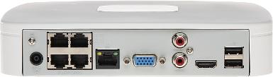 Image du produit Dahua NVR Lite 1HDD Smart 1U 4K ARM Q Core CPU H.265/H.264 4ch 80/80Mbps 2ch 1080P (Boîtier)