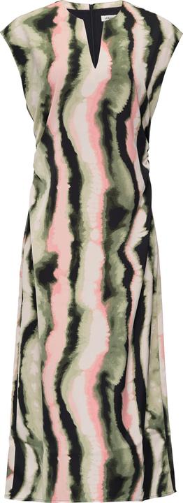 Actual product image S.Oliver Kleid Midi-Satinkleid mit V-Ausschnitt und seitlicher Raffung (36)