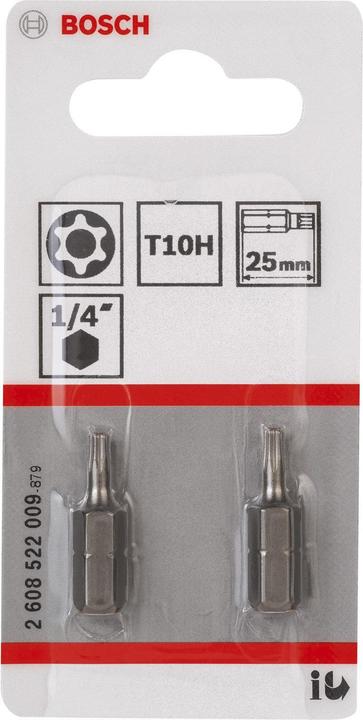 Actual product image Bosch Professional Zubehör Torx bit TR 10 Accessories ext (Hexagonal, Hexagon socket TX)