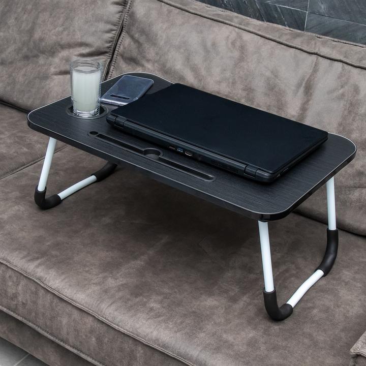 Image du produit Intirilife table pliante pour ordinateur portable en noir