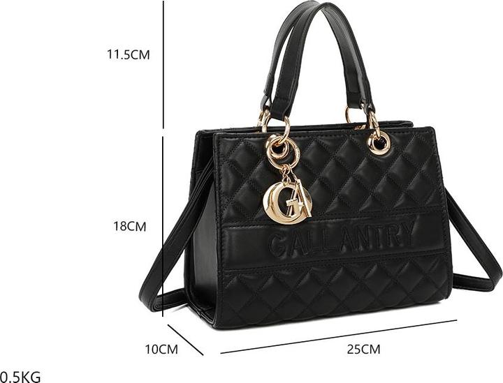 Actual product image Gallantry La Matelassé Shiny faux leather handbag (15 l)