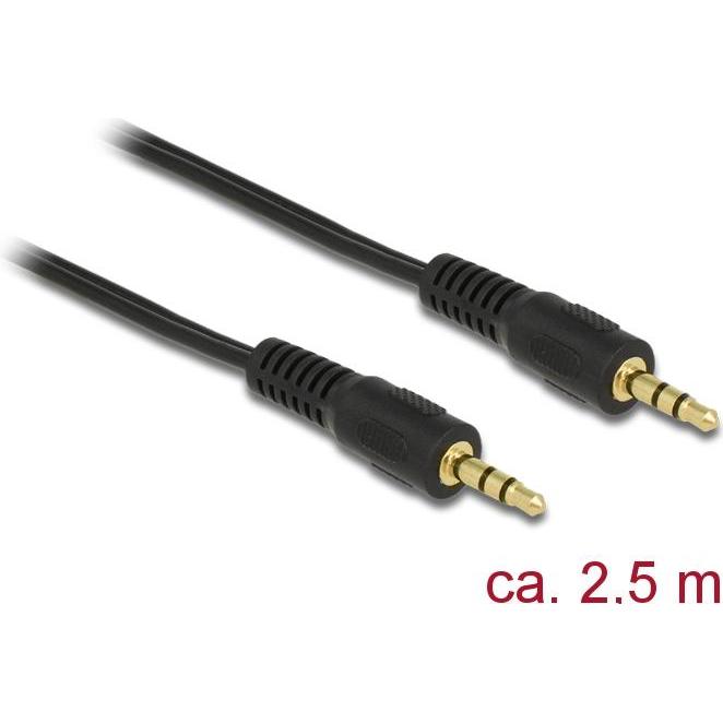 Delock Jack 3,5mm 3 Pin (2.50 m, Connettore da 3,5 mm (AUX)), Cavo audio