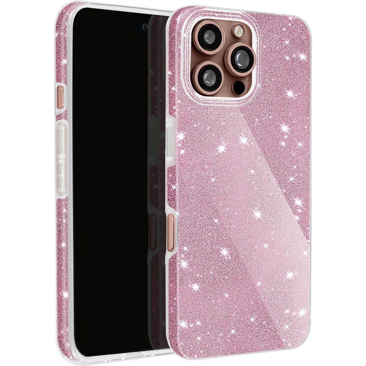 Avizar Glitter Case Series (Apple iPhone 16 Pro Max), Smartphone Hülle, Rosa