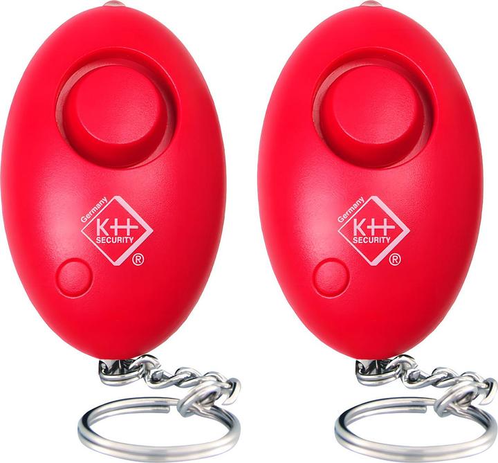 Actual product image KH Security Set of 2 personal alarms incl. LED light, 120dB, pink