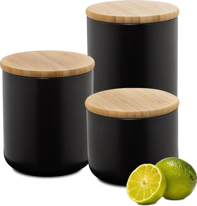 Moritz & Moritz Storage Jar Set Black 400-900 ml (0.90 l)
