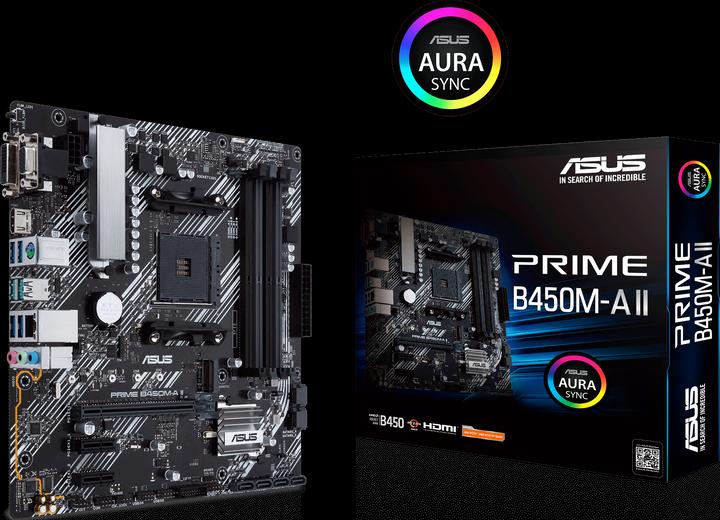 Productafbeelding ASUS PRIME B450M-A II (AM4, AMD B450, mATX)