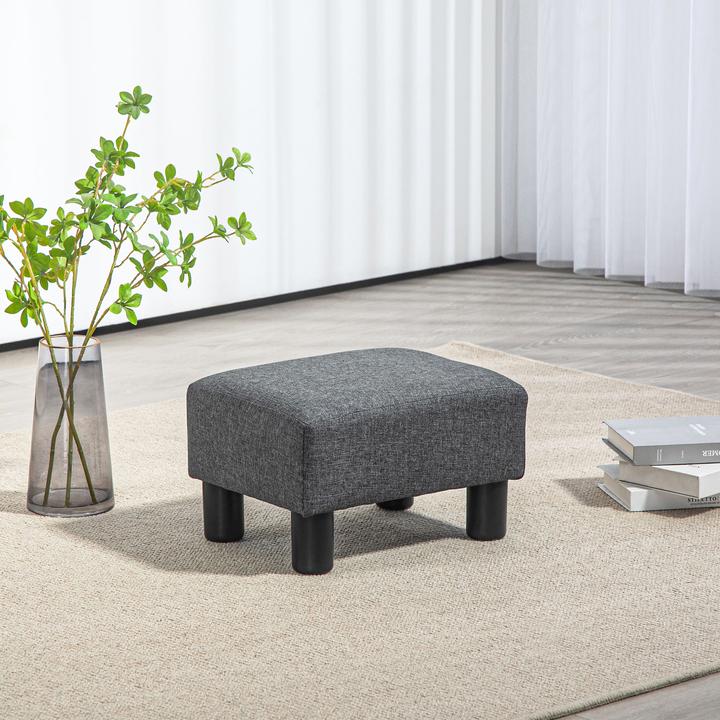 Actual product image Homcom Fusshocker Polyetser, Schaumstoff Dunkelgrau