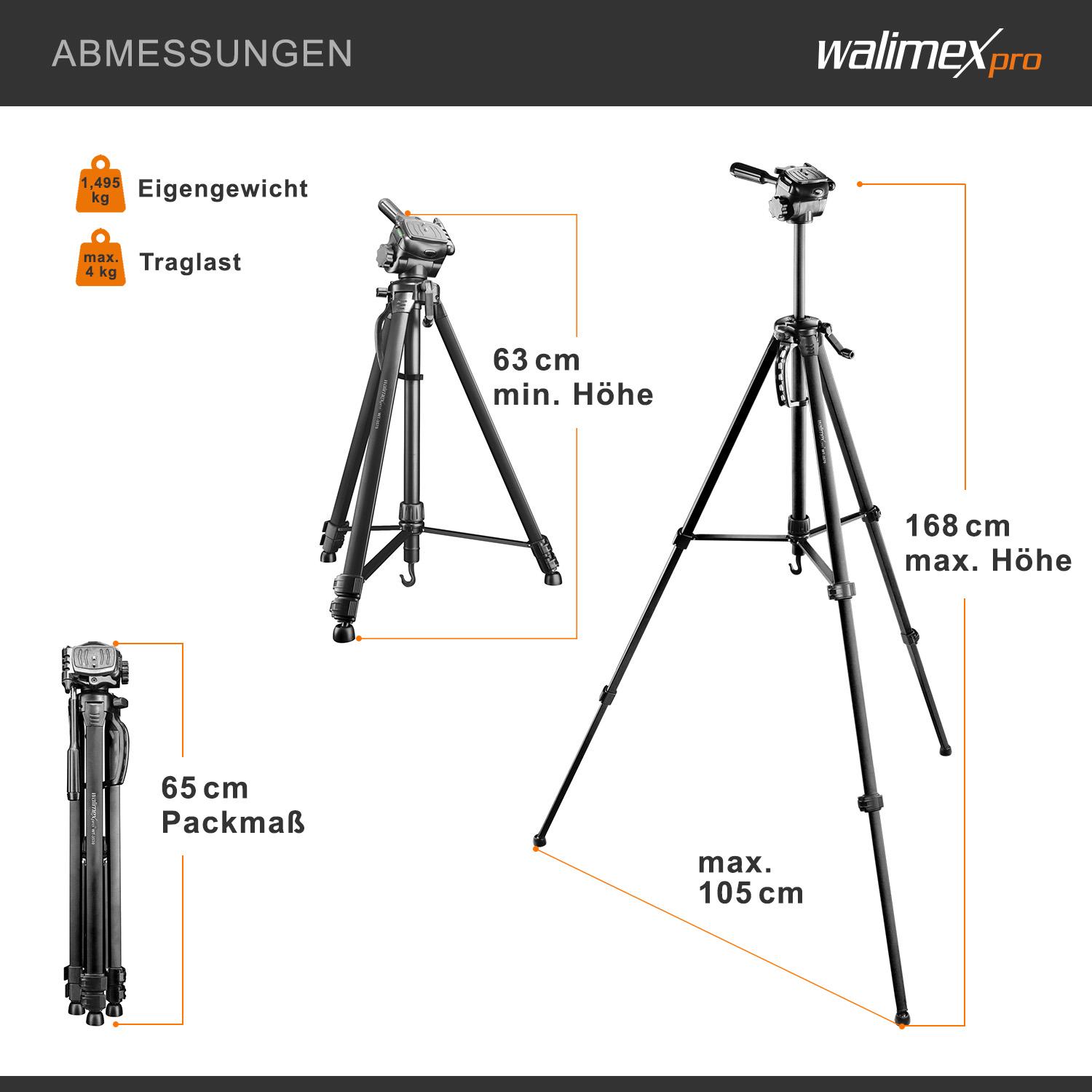 Thumbnail - Walimex pro pro WT-3570 Basic (Metall), Stativ, Silber