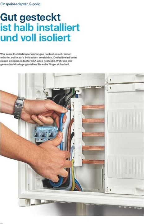 Produktbild Hager Einspeiseadapter universZ K96ESA5 ESA 1-25qmm 5polig SaS 12x5mm