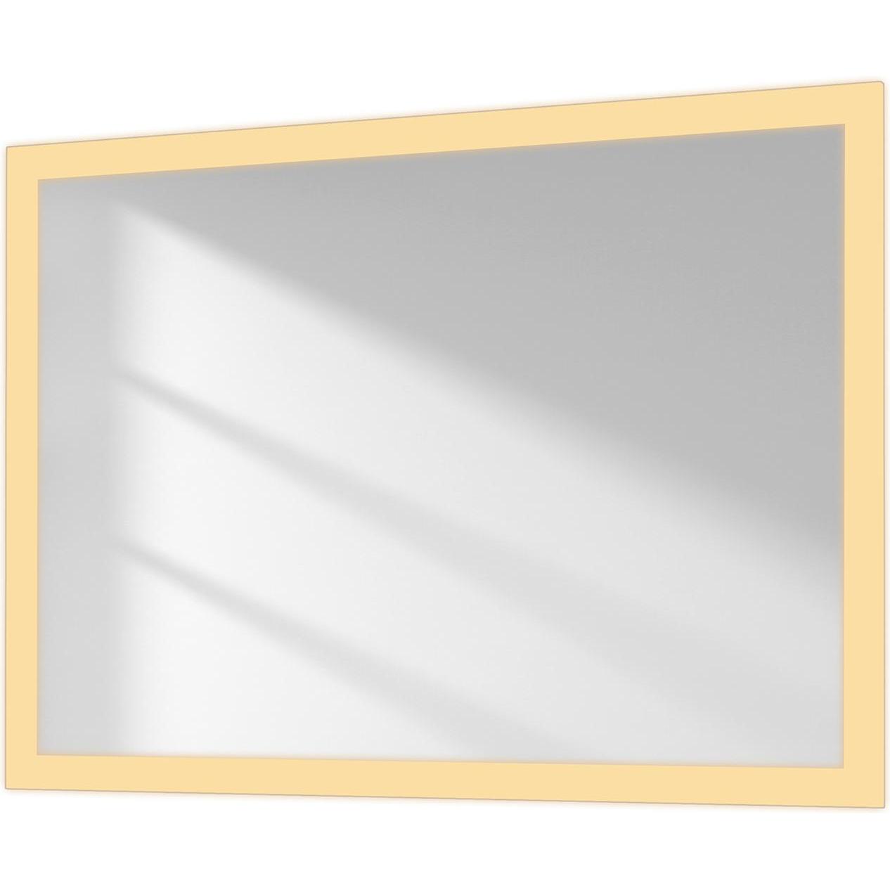 Emke, Spiegelschrank, Badspiegel mit Beleuchtung 80*60cm, Warmweiss3000K, Dimmbar, Wand Schalter