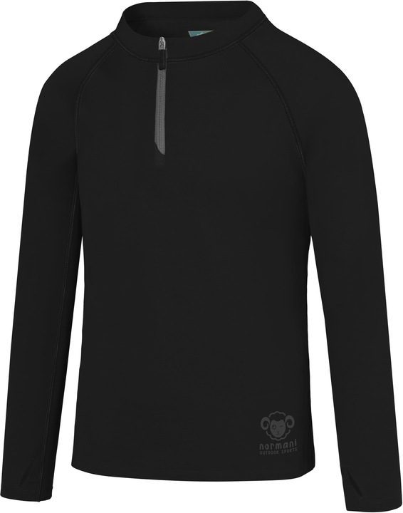 Actual product image Normani Kids merino long sleeve with 1/4 zip "Nyapari" - 9545 (86, 90, 92)