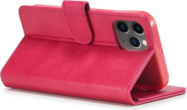 Image du produit Ueli Express iPhone 12 / iPhone 12 Pro Livre Etui en cuir véritable avec porte-carte Rose (Apple iPhone 12 Pro, Apple iPhone 12)