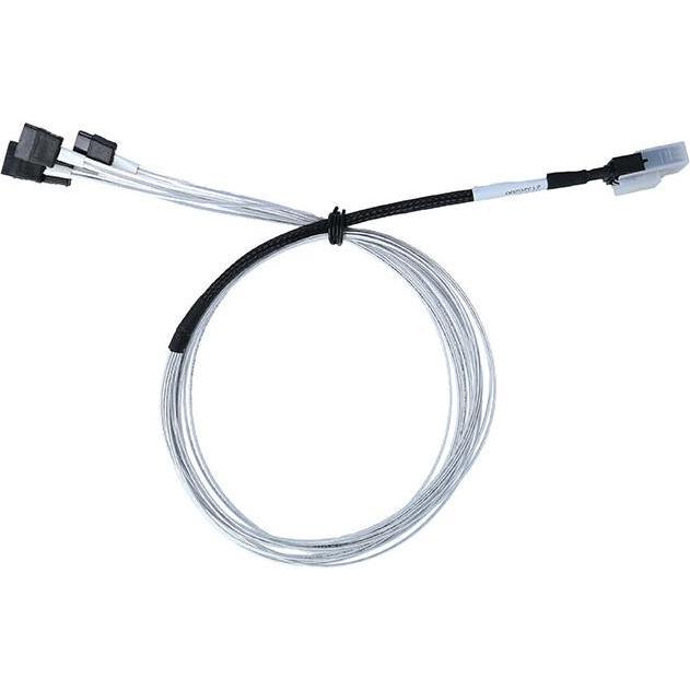 BlueLAN internes MiniSAS Hybrid Kabel SFF-8087/4x SATA 50cm, Interne Kabel (PC)