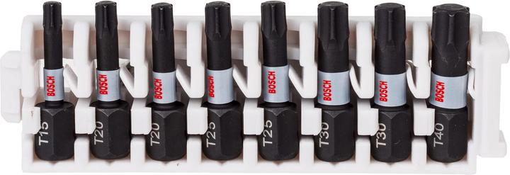 Actual product image Bosch Professional Zubehör PRO Torx Impact Bit, T15, T20(x2), T25(x2), T30(x2), T40, 25 mm, 8 pcs. (T30, T15, T40, T20, T25)