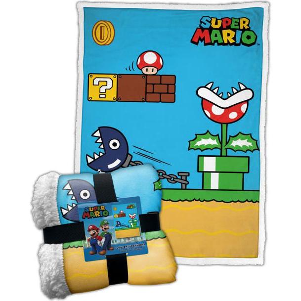 Lyo, Copertina bebè, FRANCE Sherpa Super Mario Vintage Blanket