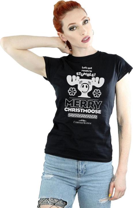 Immagine prodotto National Lampoon´s Vacation National Lampoon's Christmas Vacation Merry Christmoose Maglietta Donna (S)