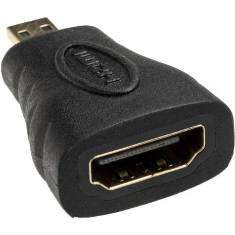 Akasa HDMI Buchse auf Micro HDMI Adapter UHD 4K bei 60Hz (Micro HDMI), Data + Video Adapter, Schwarz