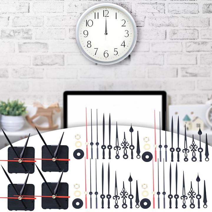 Image du produit Casativo Set de 4 pièces Set complet de mouvement d'horloge avec 3 jeux d'aiguilles différents