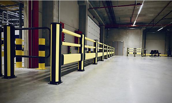 Immagine prodotto kaiserkraft Dissuasore angolare per barriera pedonale, altezza 1160 mm, 6 attacchi, forma a