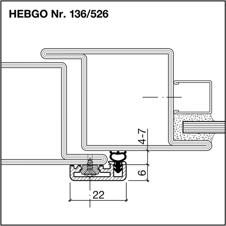 Actual product image Hebgo Retaining profiles 136