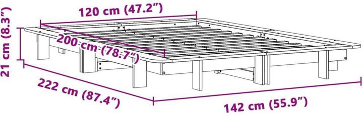 Image du produit VidaXL Lit sans matelas (120 x 200 cm)