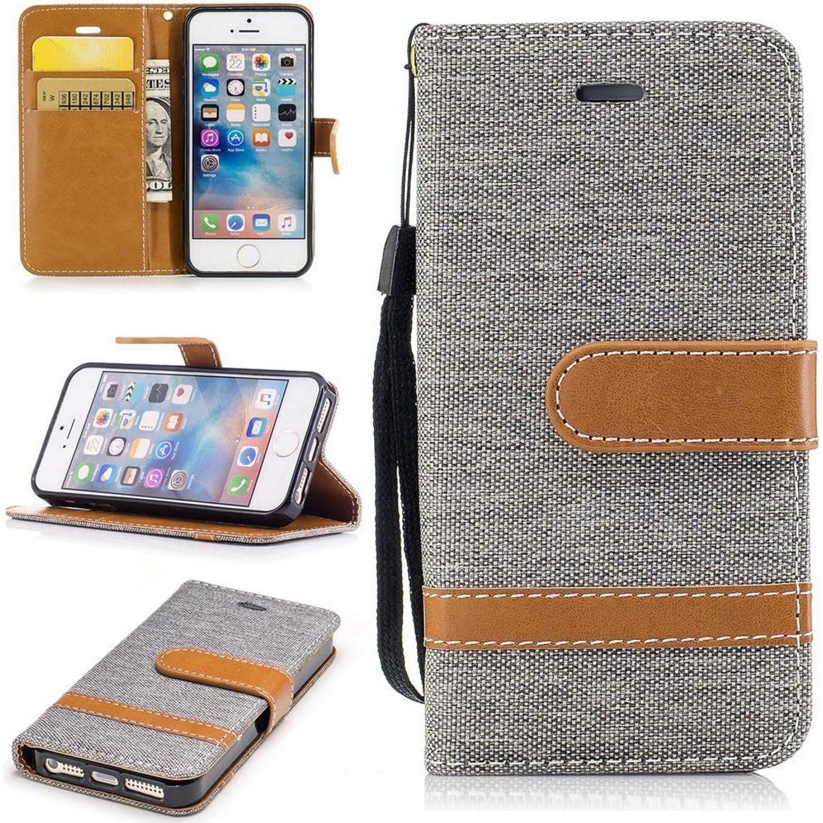 König Design Hülle Handy Schutz für Apple iPhone 5 / 5s / SE Case Cover Tasche Wallet Etui (Apple iPhone 5), Smartphone ...