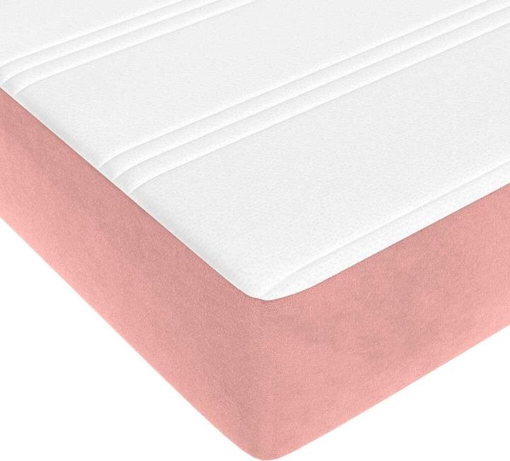 Image du produit vidaXL Taschenfederkernmatratze Rosa Samt (120 x 220 cm, Noyau de printemps)