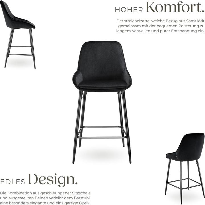 Actual product image tectake Bar stool Siera with backrest