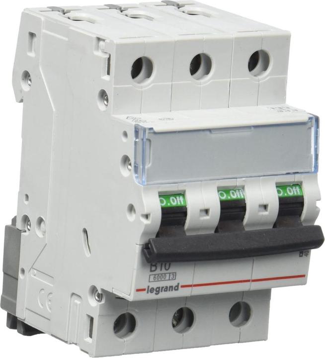 Actual product image Legrand Circuit breaker Tx3 403400 Ls B10A 3P 6Ka 3M 403400