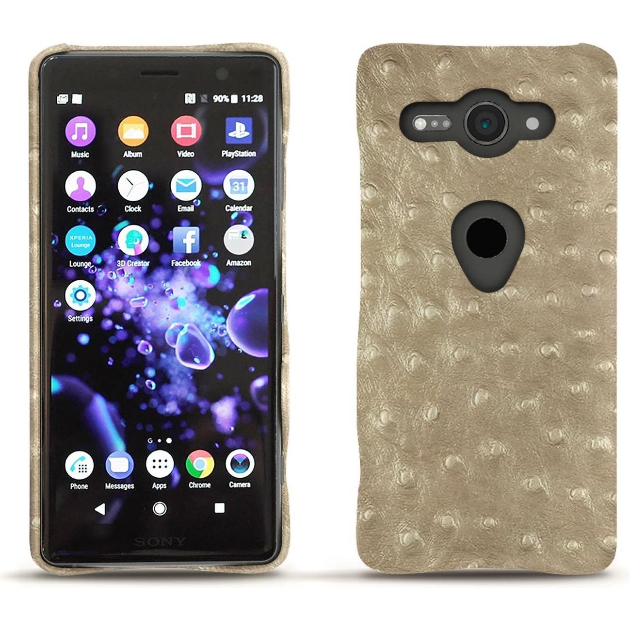 Thumbnail - Noreve Lederschutzhülle (Sony Xperia XZ2 Compact), Smartphone Hülle, Beige