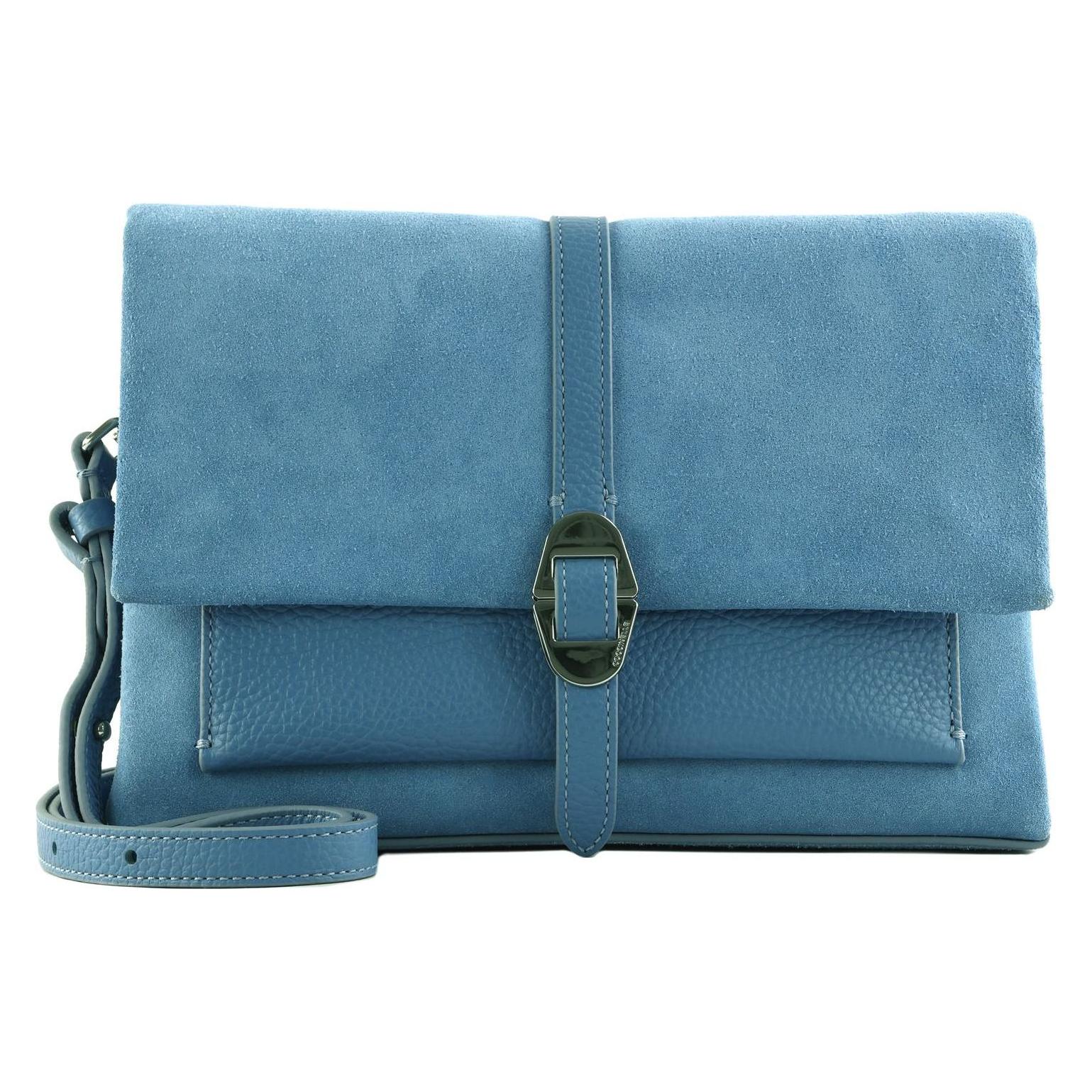Coccinelle, Damen, Handtasche, Dorian Suede Handbag, Blau