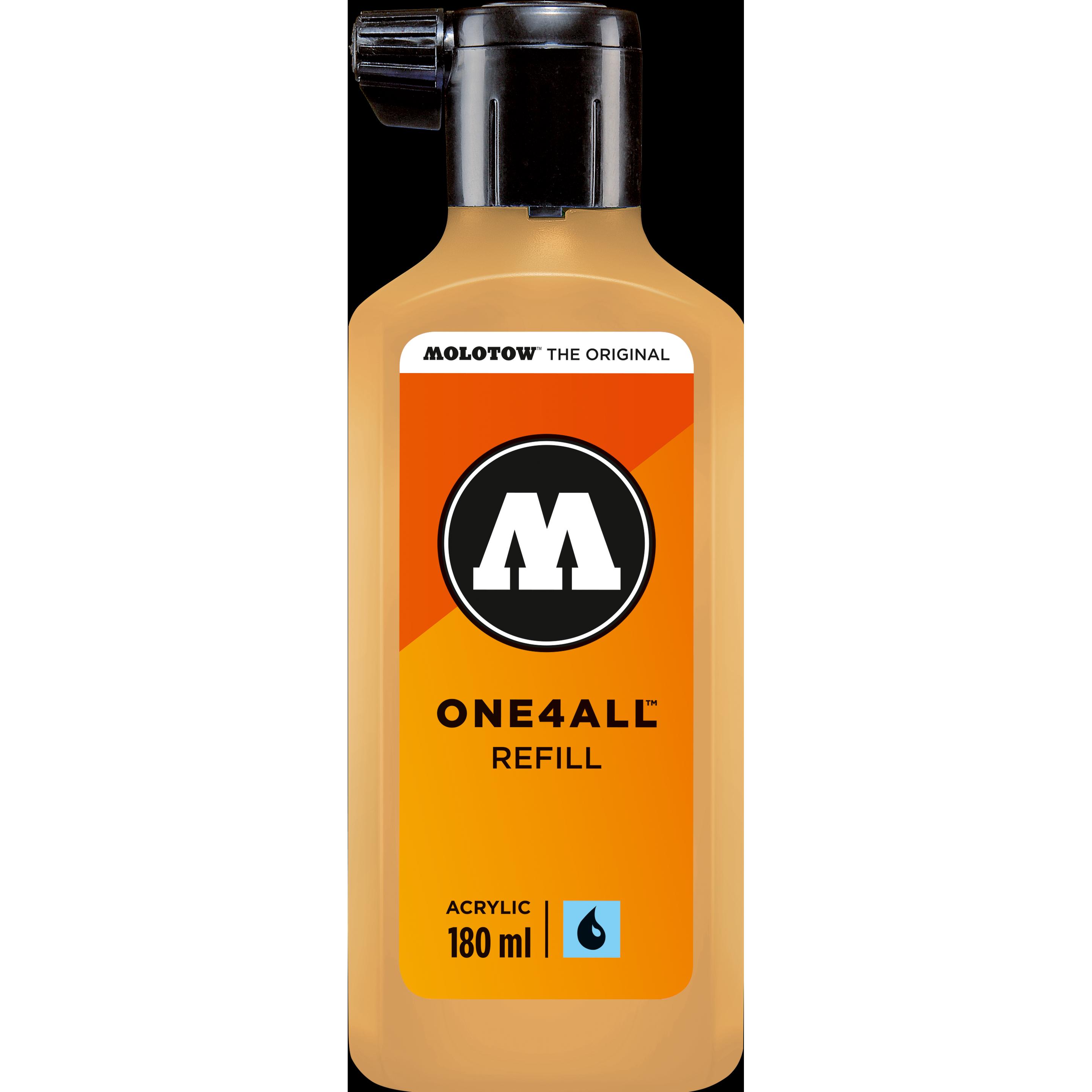 Molotow, Ersatzpatrone, Nachfülltinte One4All für Permanentmarker 180ml saharabeige pastell (Nachfülleinheit, Beige)