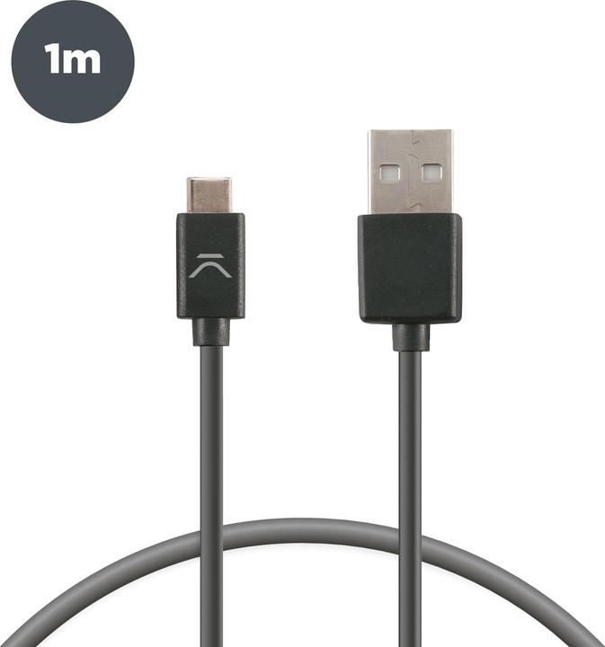 Actual product image KSIX USB Type & Charge Cable (1 m, USB 2.0, 12 W)