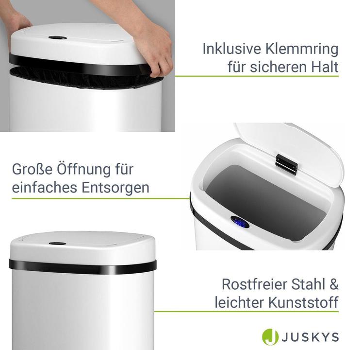 Image du produit Juskys Poubelle automatique avec capteur (50 l)