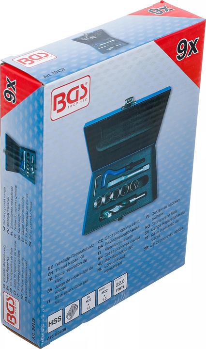 Produktbild BGS - Gewinde-Reparatursatz, M22 x 1,5, 9-tlg.