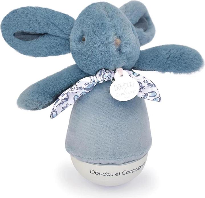 Doudou et Compagnie Night light with music rabbit, blue 16cm