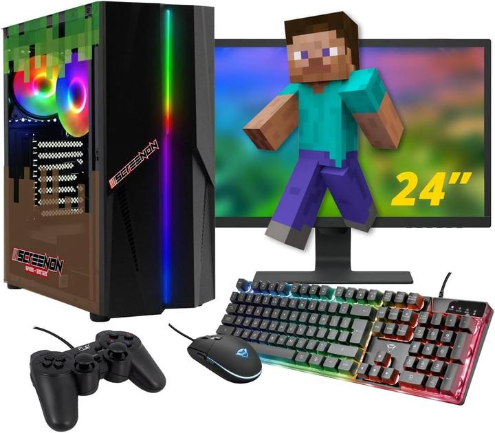 Produktbild ScreenOn Set da Gioco Edizione Minecraft (480 GB, 8 GB, AMD Ryzen 3 3200G, Radeon RX Vega 8)