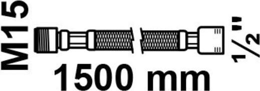 Actual product image Magni Dish shower hose 150 cm, black, 1/2" x M15AG (150 cm)