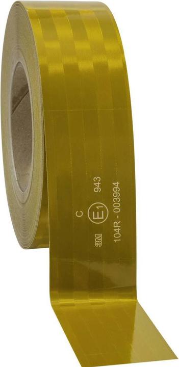 Produktbild 3M 943-71 743878 Mikroprismatische Warnmarkierung Gelb (reflektierend) 50m (L x B) 50m x 51mm