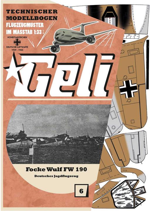 Produktbild Geli focke wulf fw 190 kartonmodell