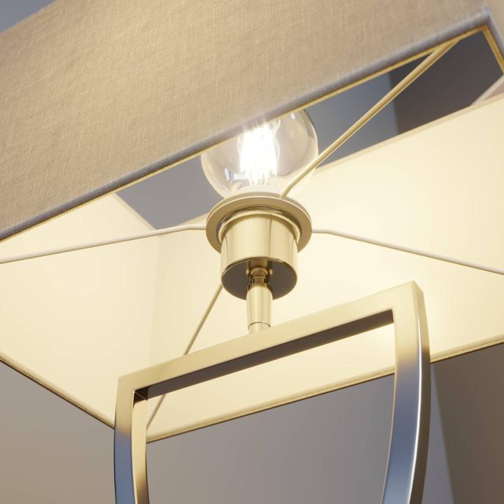 Actual product image Lucande Evaine table lamp Chrome/White (E27)