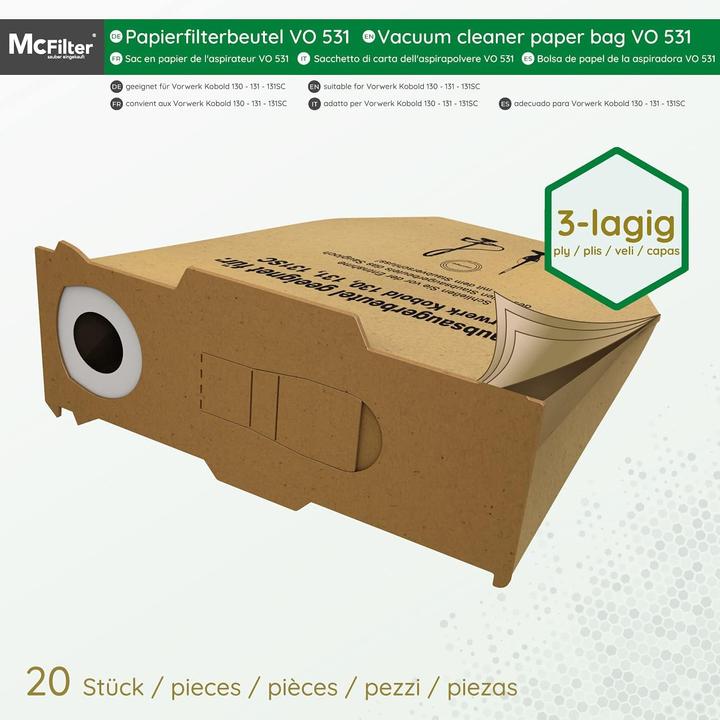 Produktbild Mc Filter Staubbeutel (20x)