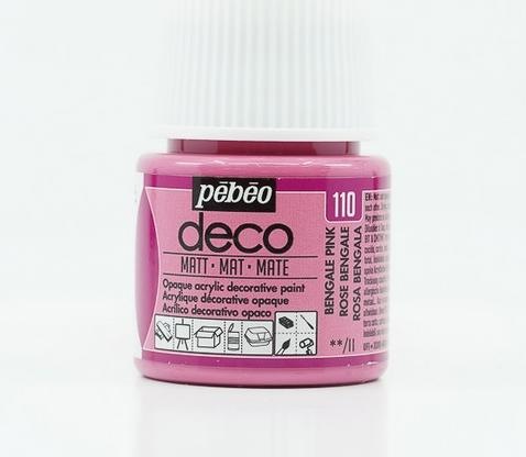 Produktbild Pebeo Deco Matte Acrylfarben (Bengalrosa, 45 ml)