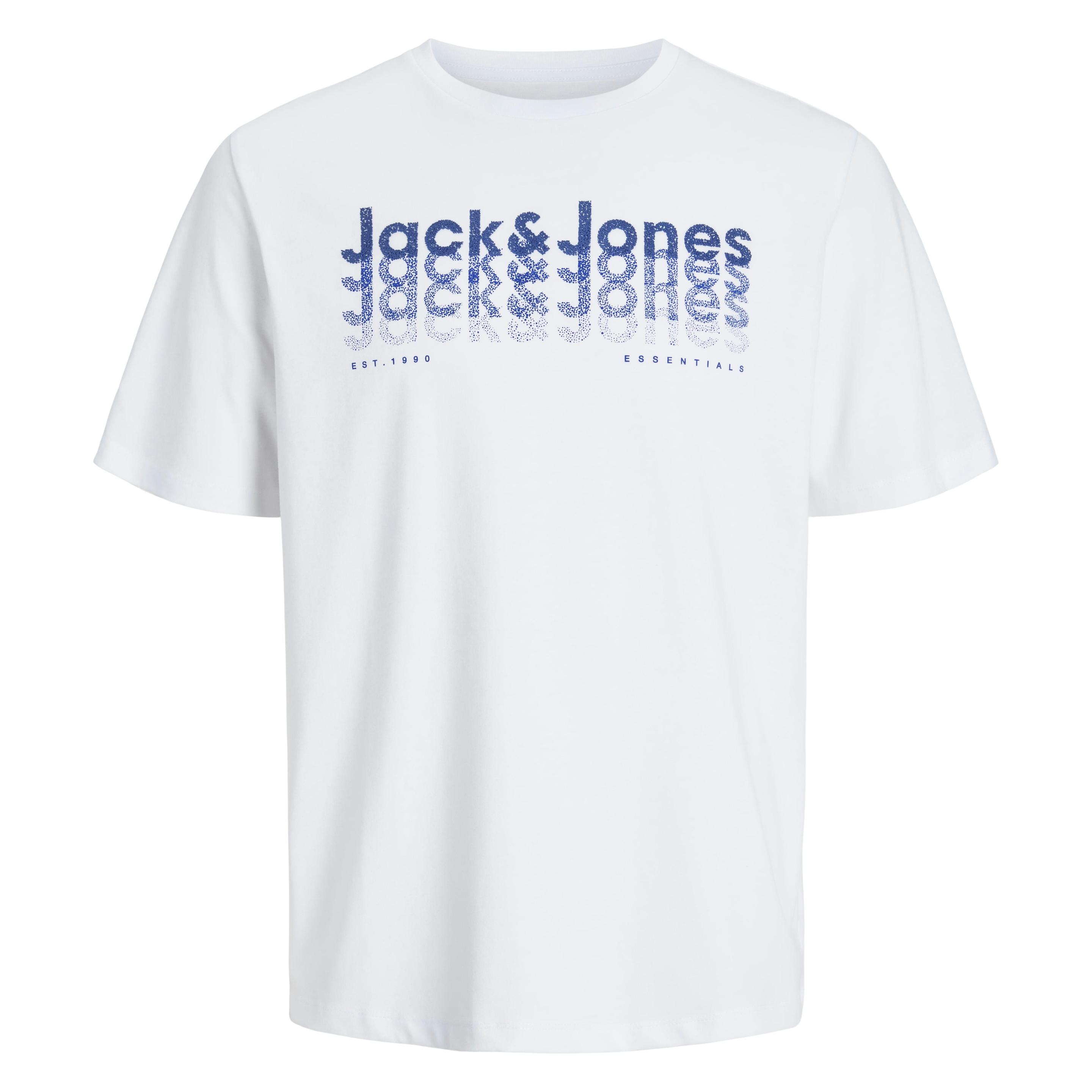 Jack & Jones, Herren, Shirts, Jjtex Tee Ss Crew Neck, Weiss, (M)