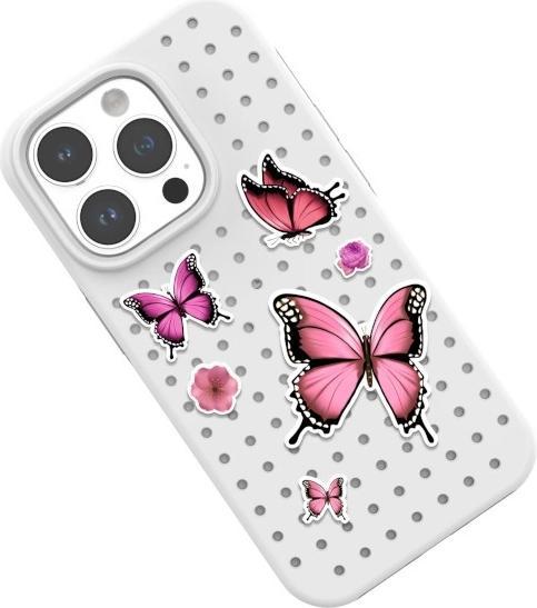 Image du produit Pinifit Zestaw Etui Pinit Dynamic + Flower/ Butterfly Pin iPhone 14 Plus 6.7" czarny/black wzór 1 (Apple iPhone 15 Plus, Apple iPhone 14 Plus)
