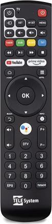 Productafbeelding Telesystem TELE Systeem 58035013 Bluetooth afstandsbediening TV Tuner Knoppen (Apparaat-specifieke afstandsbediening, Bluetooth)