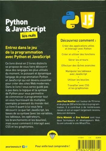 Actual product image Python & JavaScript for the young (French, Minnick Chris, Holland Eva, Mueller John, 2024)